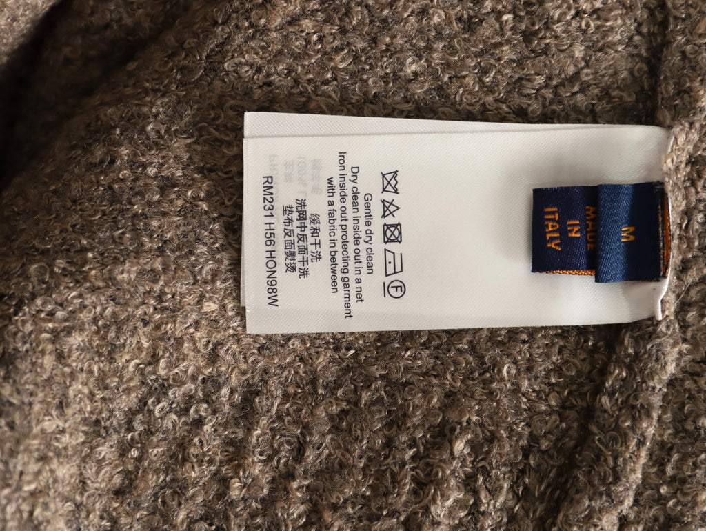 Louis Vuitton 22FW Large LV-Motif Knit Sweater - Brown